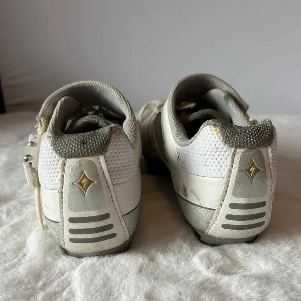 Specialized Torch Road Cycling Shoes Women 39.5 White Strap Lightweight